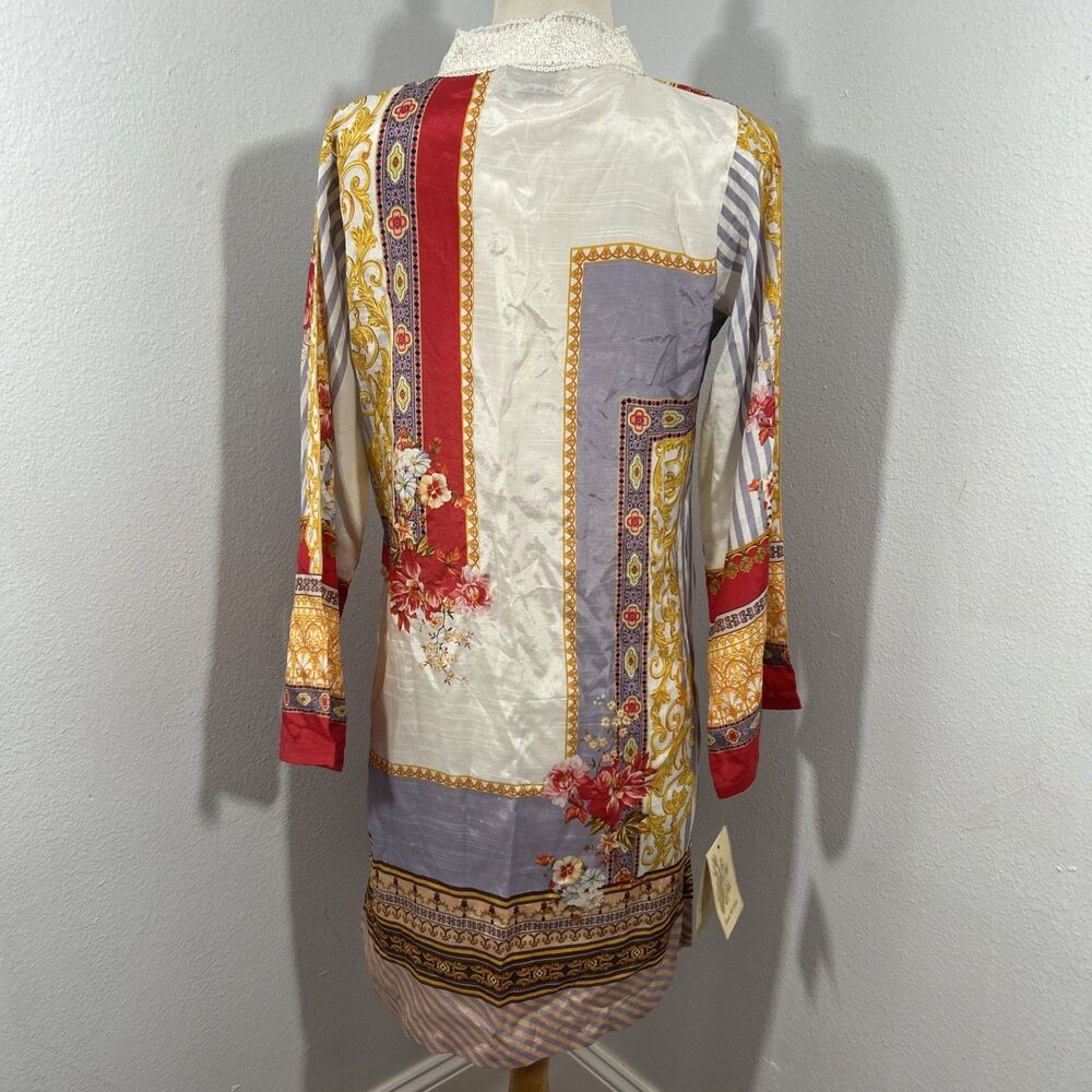 Threads Motifs Top Womens S Mutli Salwar Kameez Indian Bollywood - Picture 3 of 9